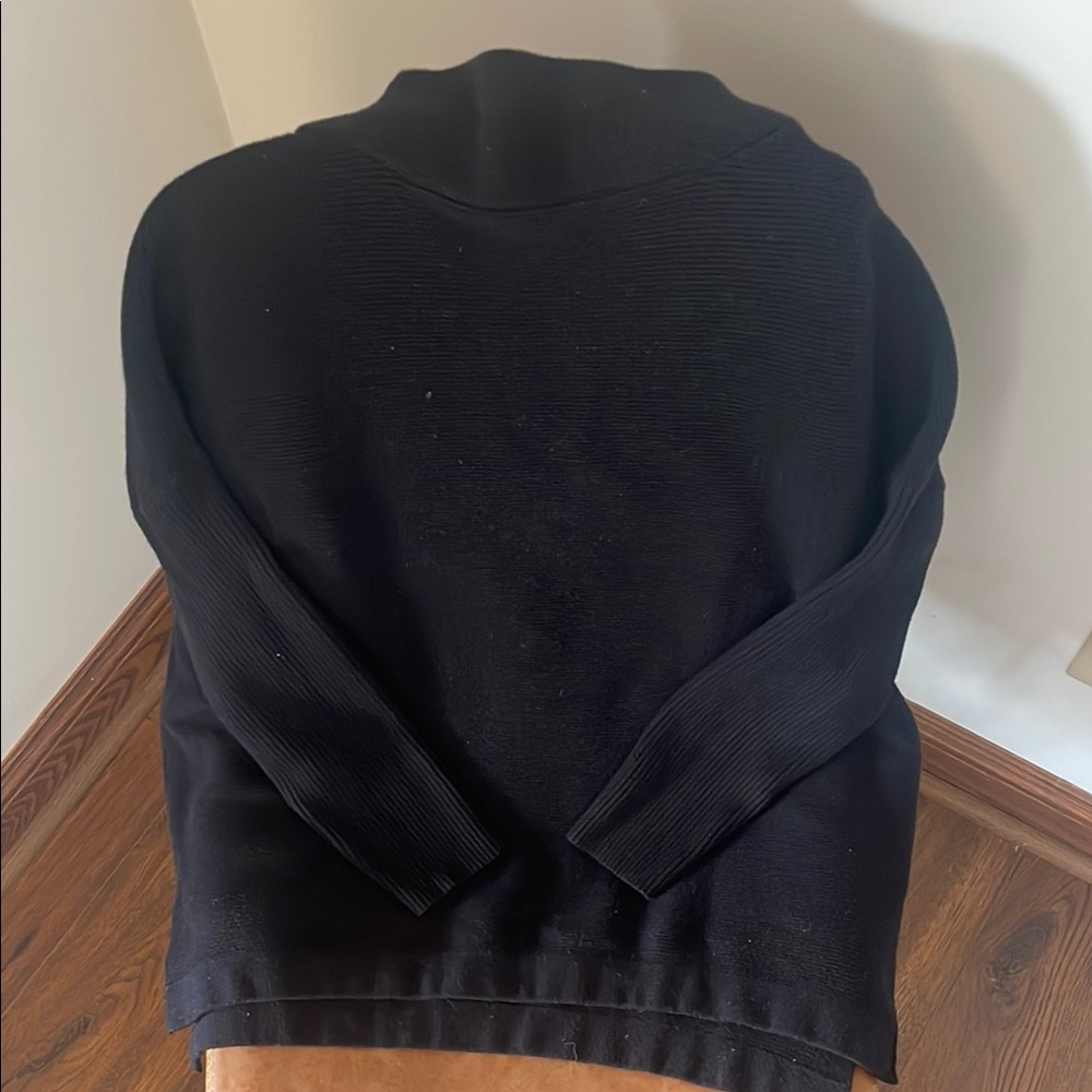Black Turtleneck Sweater with Long Sleeves